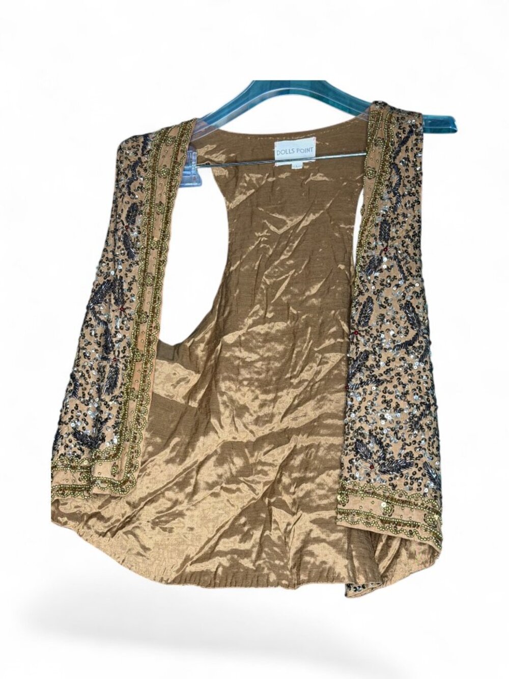 VINTAGE Dolls Point Embroidered Vest Size L - Free Shipping